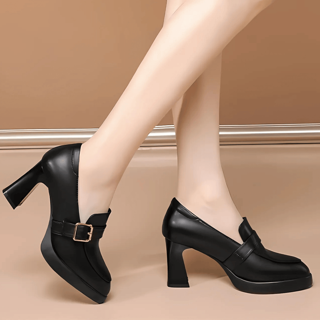 Women’s Heels | Platform Chunky Buckle