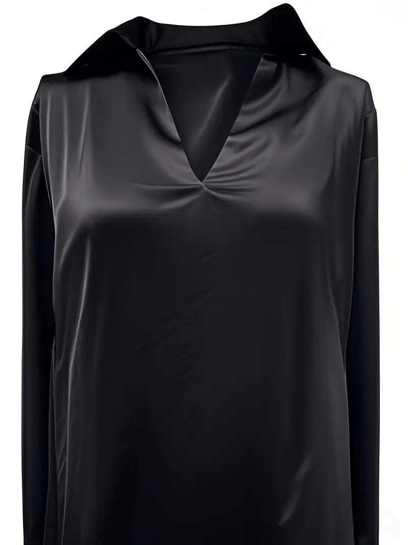 Blouse For Women | Draped Neck Long Sleeve