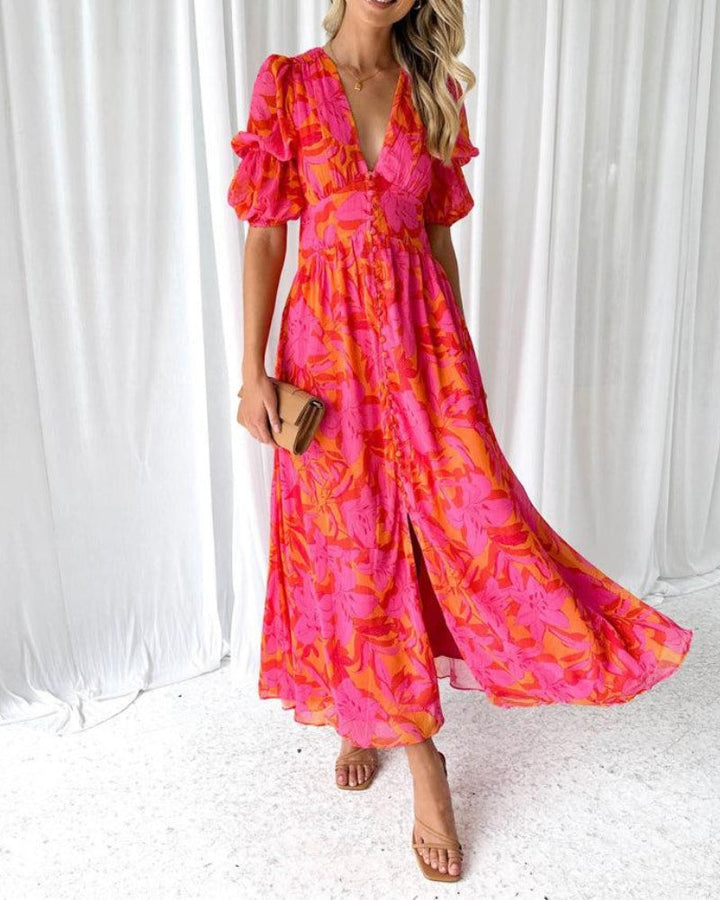 Women’s Dress | Puff-Sleeve Maxi