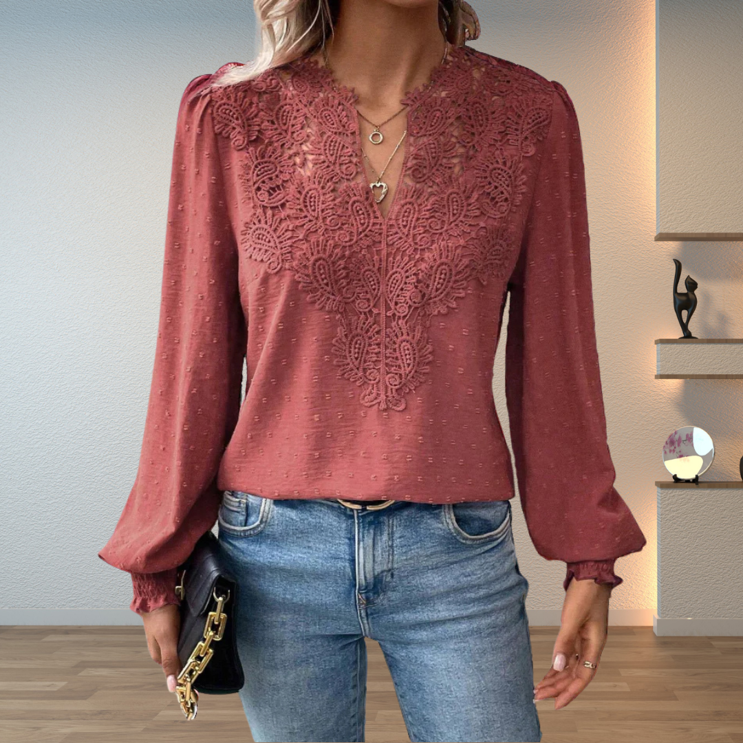Blouse for Women | Long Sleeve Embroidered