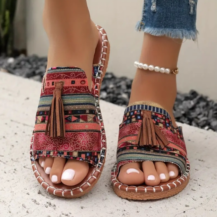 Sandals for Women | Open-Toe with Tassel Detail