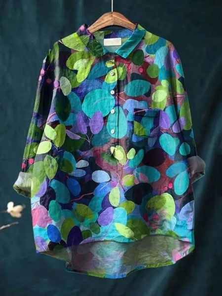 Blouse for Women | Button-Front Foral Print