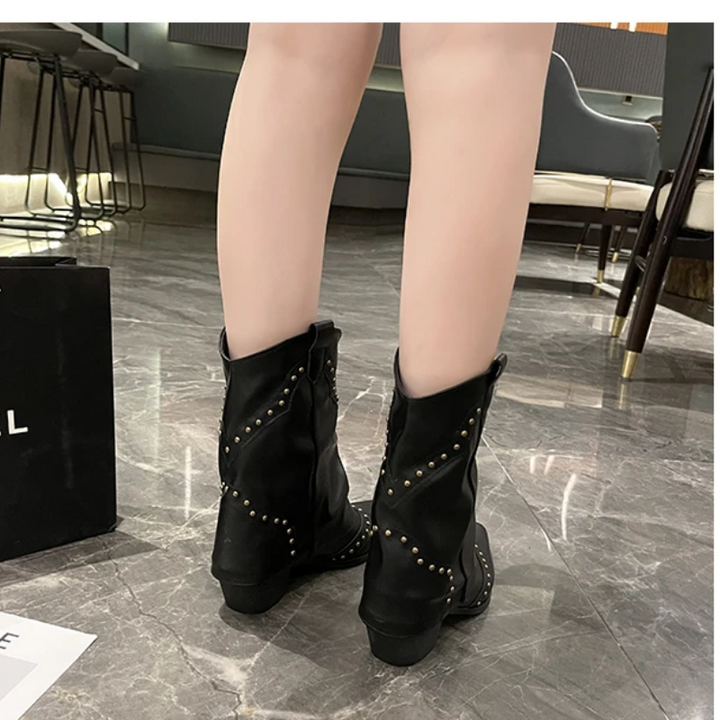 Women’s Boots | Studded Slouchy Ankle