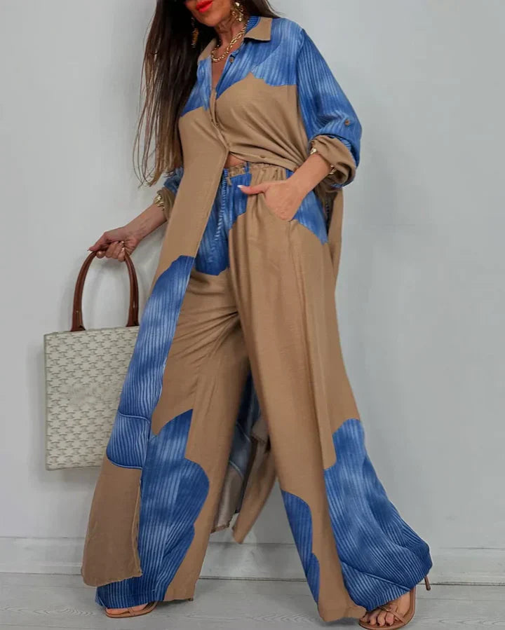 Two-piece Outfit for Women | Cropped Top Wide Leg Fit