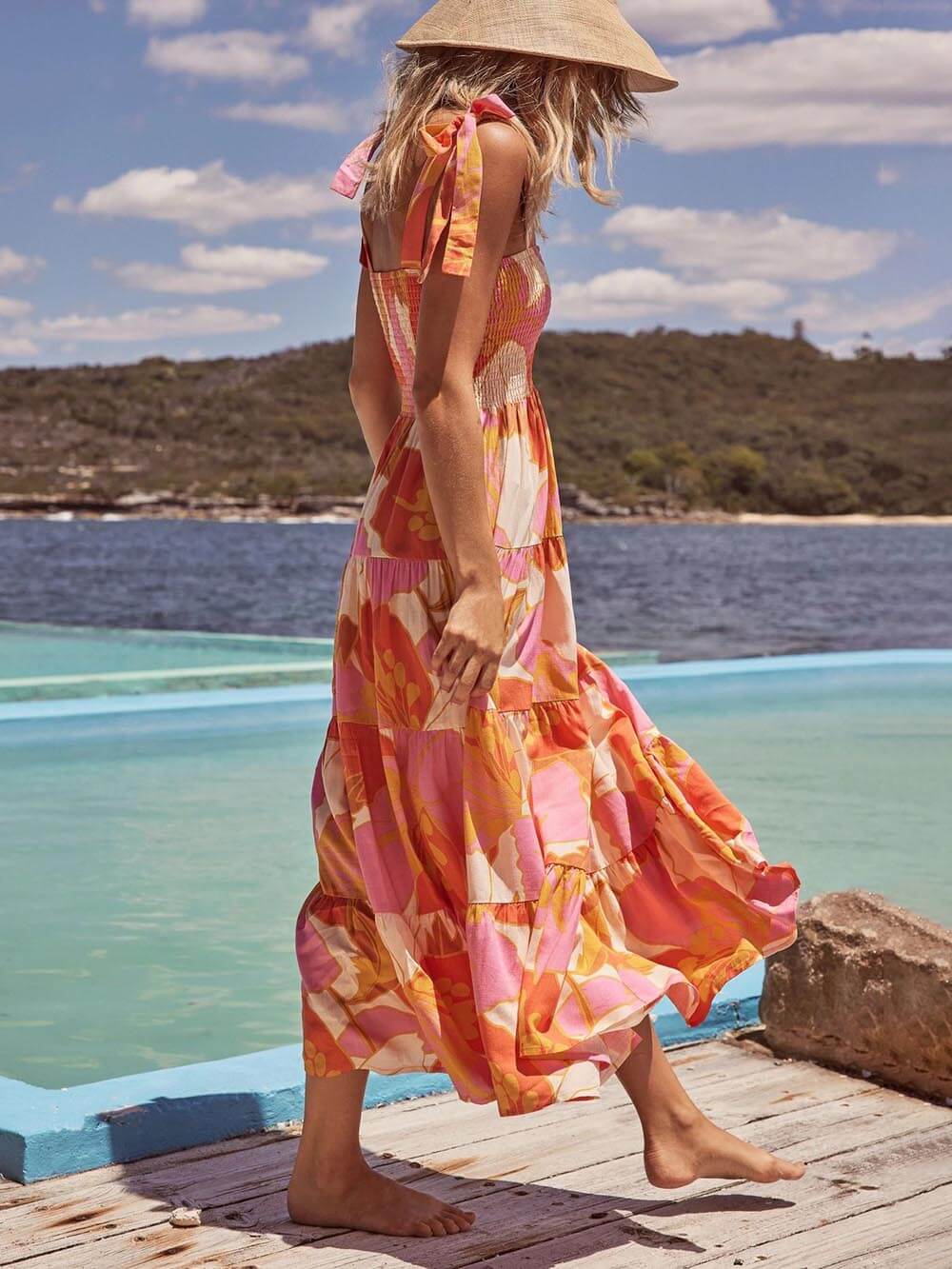 Women's Midi Sundress | Sleeveless Halter