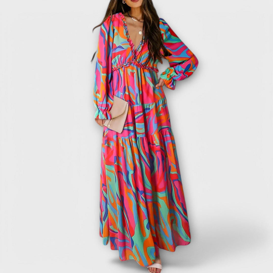 Women's Floral Maxi Dress | Pleat