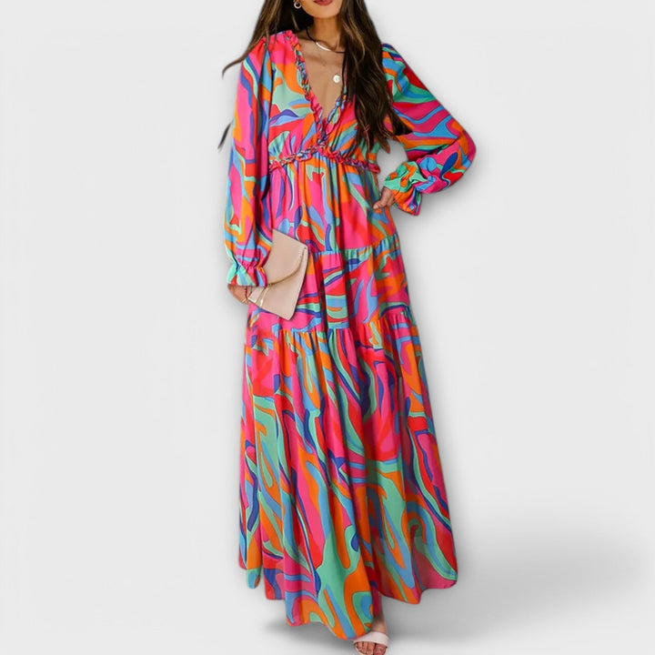 Women's Floral Maxi Dress | Pleat