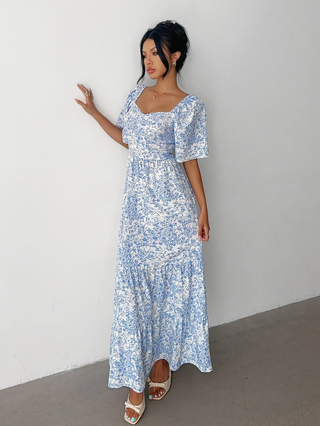 Women's Floral Maxi Dress | Sweetheart Tier