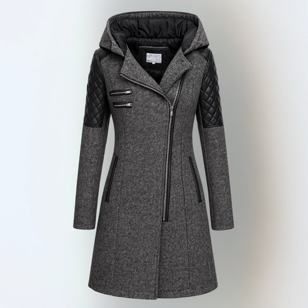 Coat for Women | Asymmetrical Zip Hooded