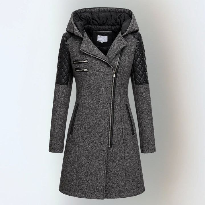 Coat for Women | Asymmetrical Zip Hooded