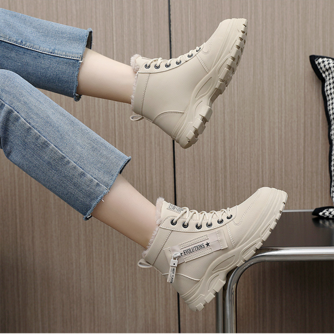 Boots For Women | Front Lace High Ankle Lug Style