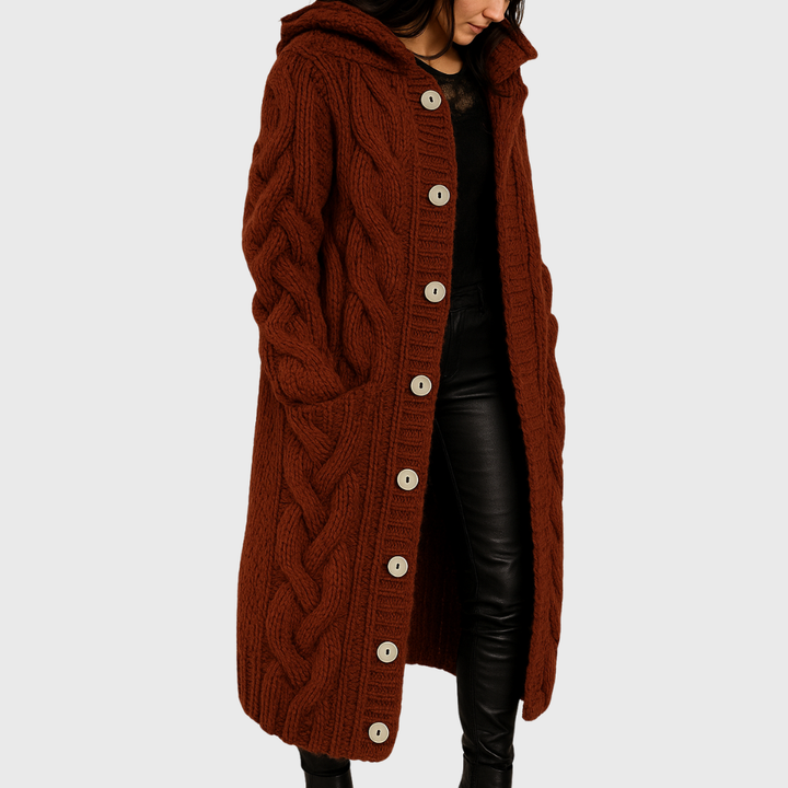 Women’s Coat | Button-Front Knitted