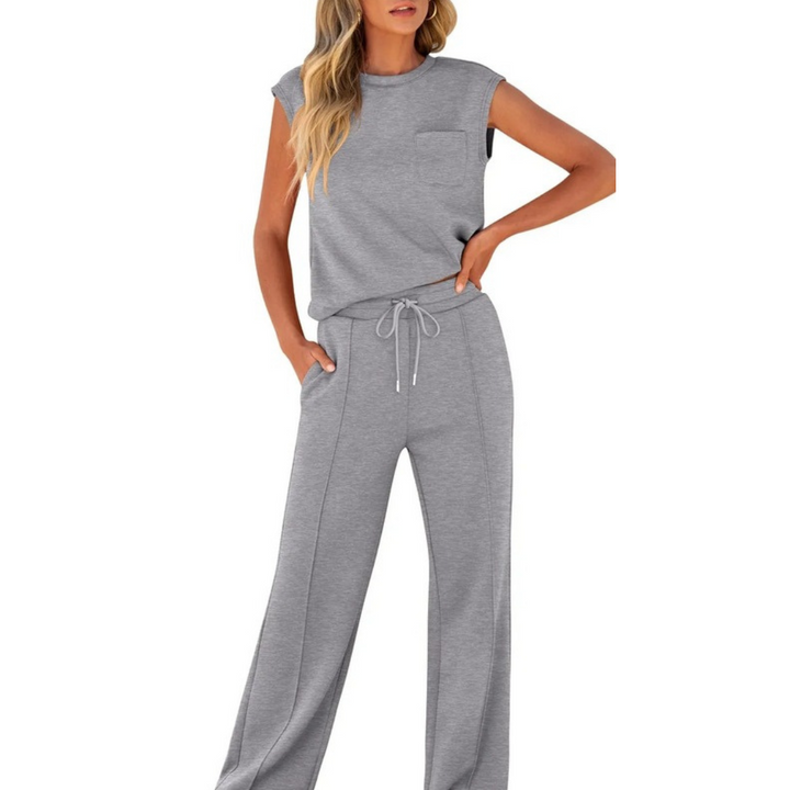 Women’s Lounge Set | Sleeveless Drawstring