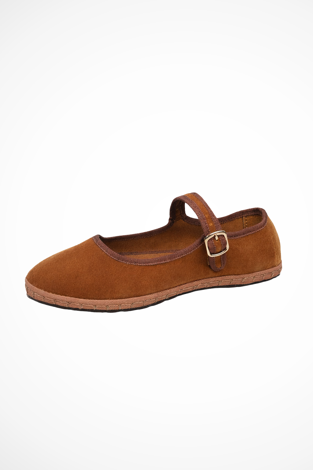 Women's round toe Mary Jane ballet flats with buckle strap