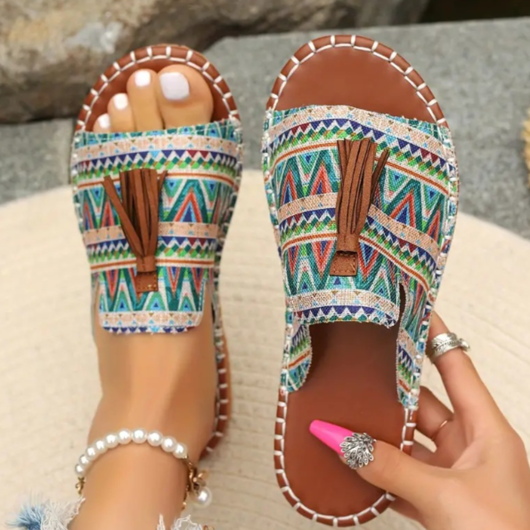 Sandals for Women | Open-Toe with Tassel Detail