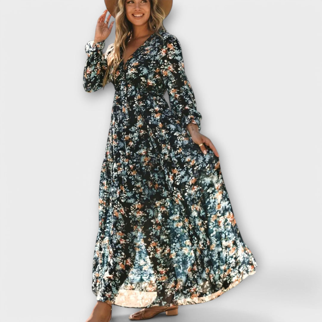 Women's Floral Maxi Dress | Pleat