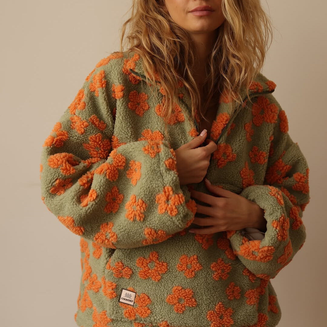 Sweater for Women | Quarter-Zip Floral