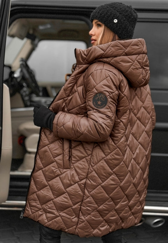 Coat for Women | Quilted Padded Long Winter with Hood