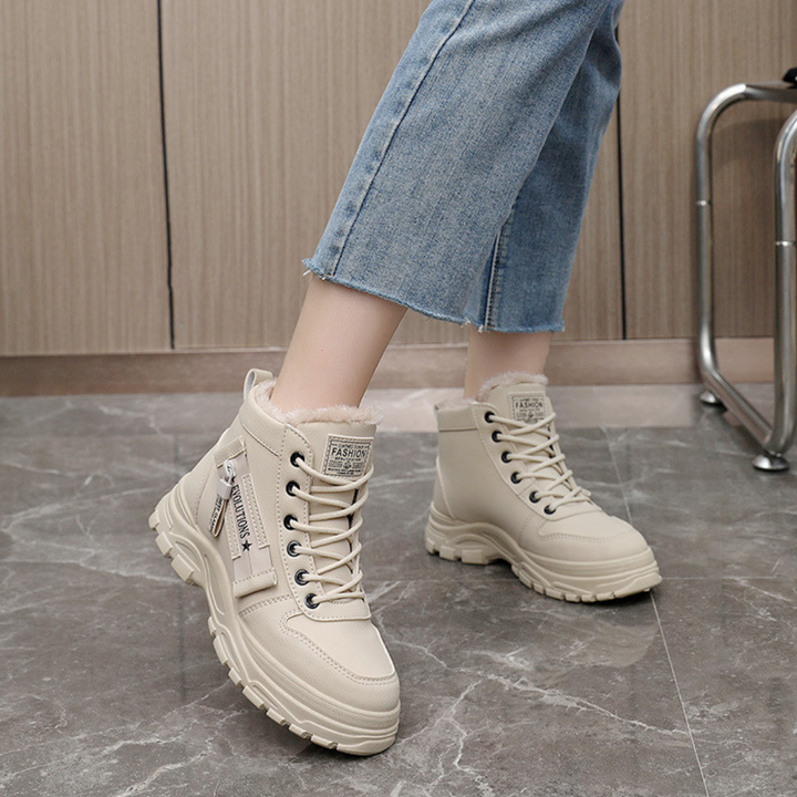 Boots For Women | Front Lace High Ankle Lug Style