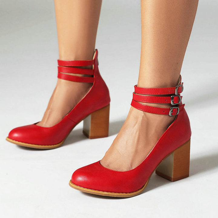 Heels For Women | Block Ankle Strap Design