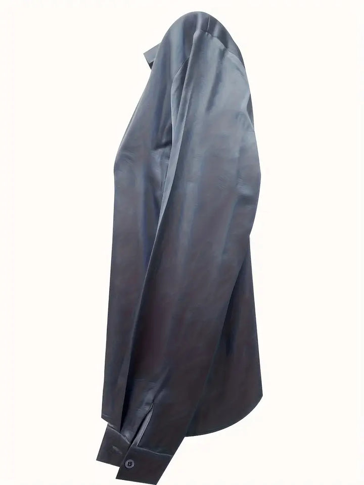 Blouse For Women | Draped Neck Long Sleeve