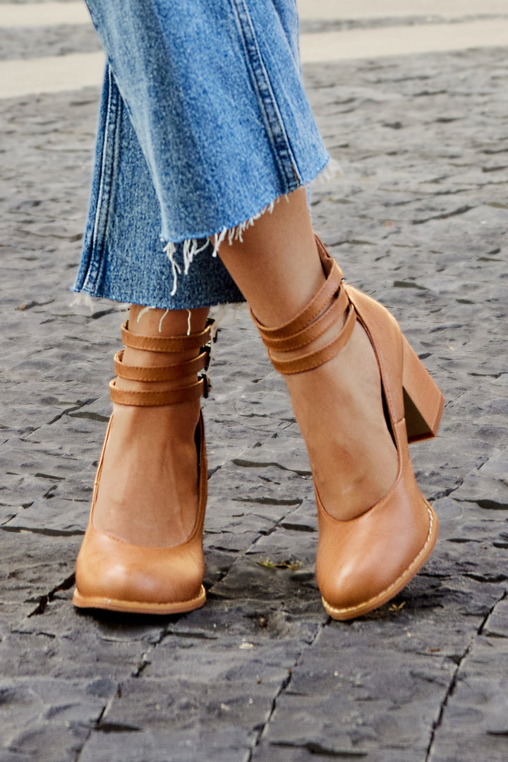 Heels For Women | Block Ankle Strap Design