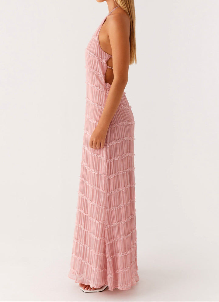 Women's Maxi Dress | Fitted Halter Dress Shape
