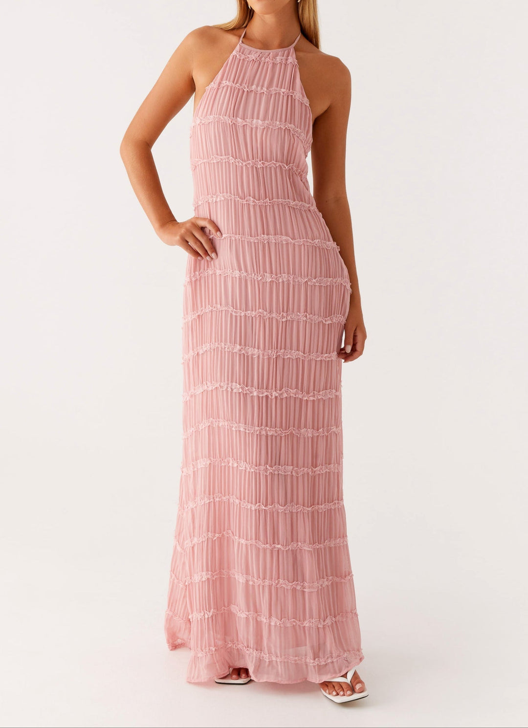 Women's Maxi Dress | Fitted Halter Dress Shape