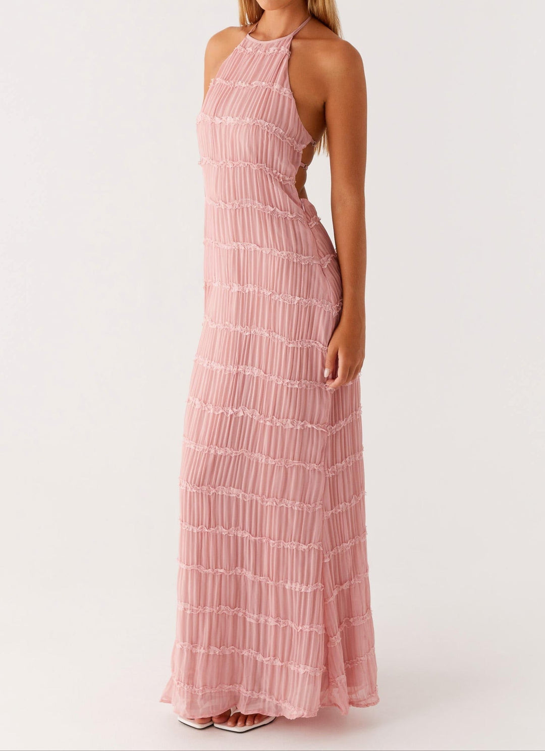 Women's Maxi Dress | Fitted Halter Dress Shape
