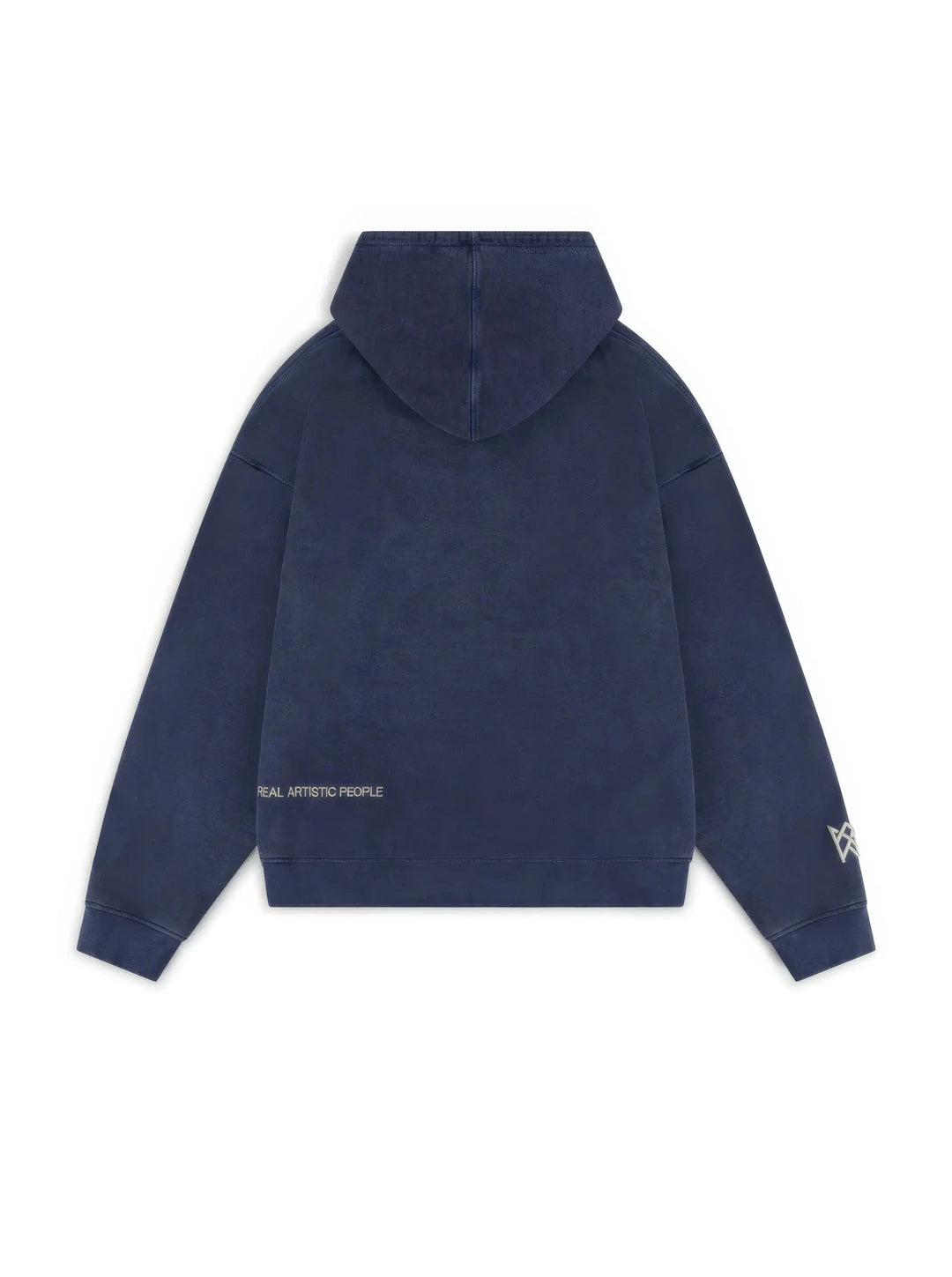 Women's blue graphic pullover hoodie with hood, long sleeves and kangaroo pocket