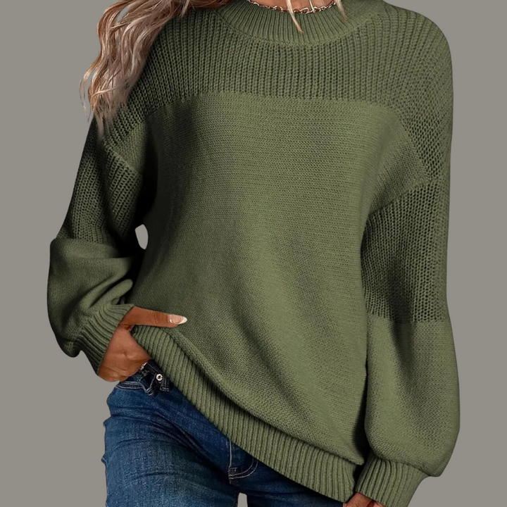 Women’s Sweater | Textured Crewneck Oversized