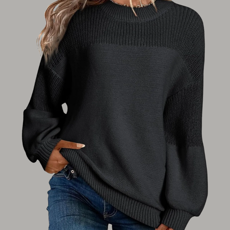 Women’s Sweater | Textured Crewneck Oversized