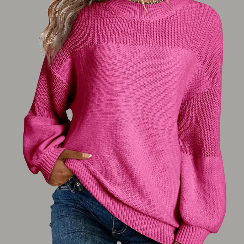 Women’s Sweater | Textured Crewneck Oversized