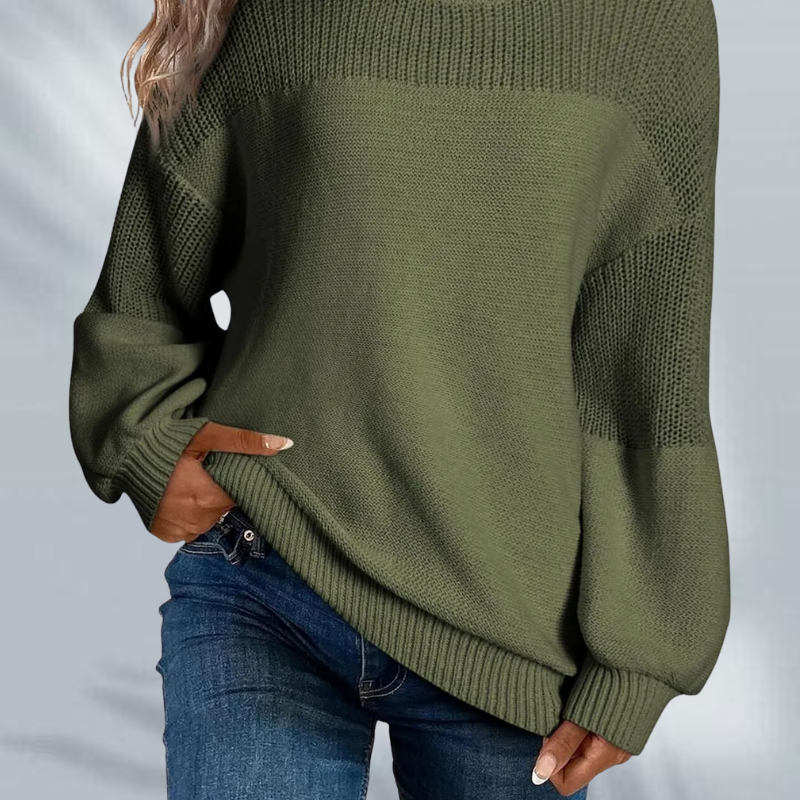 Women’s Sweater | Textured Crewneck Oversized