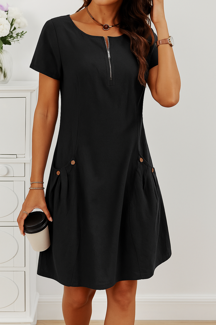 Casual Dress For Women | Midi Front Pocket Design
