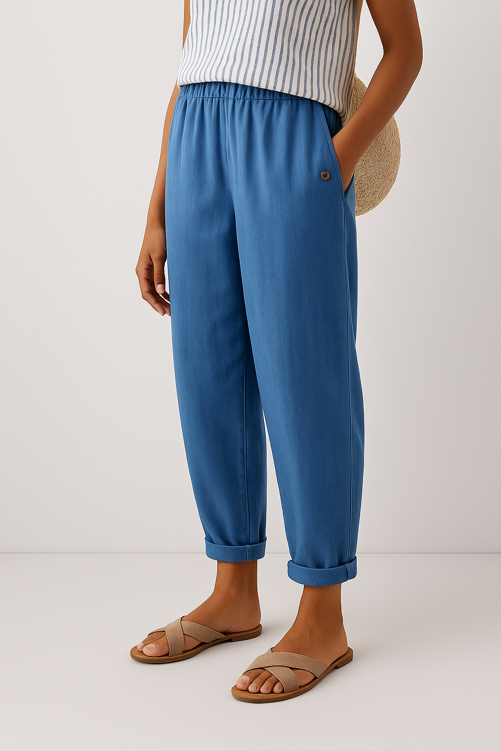 Women’s Trousers | High Waist Ankle Length Fit