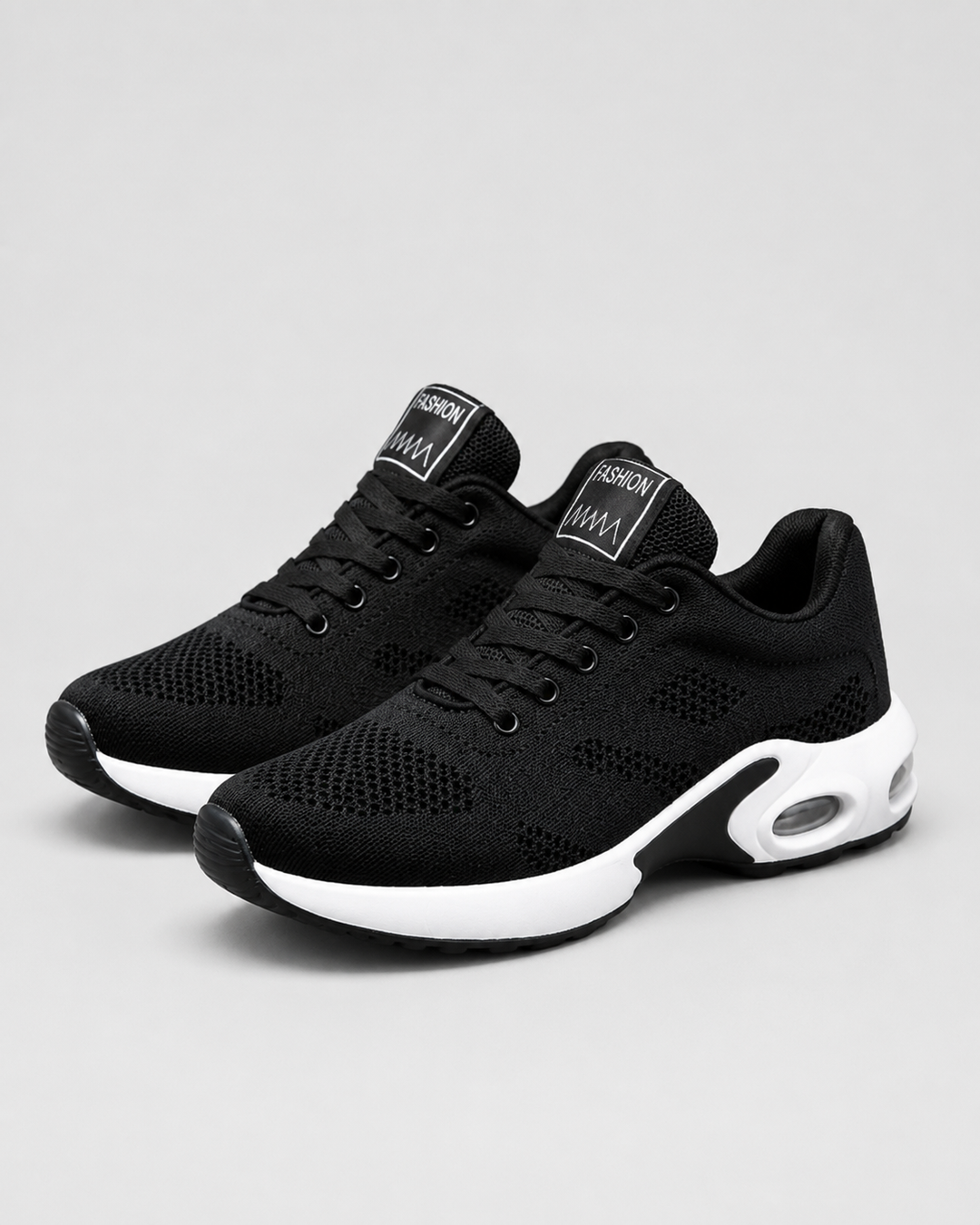Women's low-top lace-up sneakers with textured uppers, round toes and contrasting soles