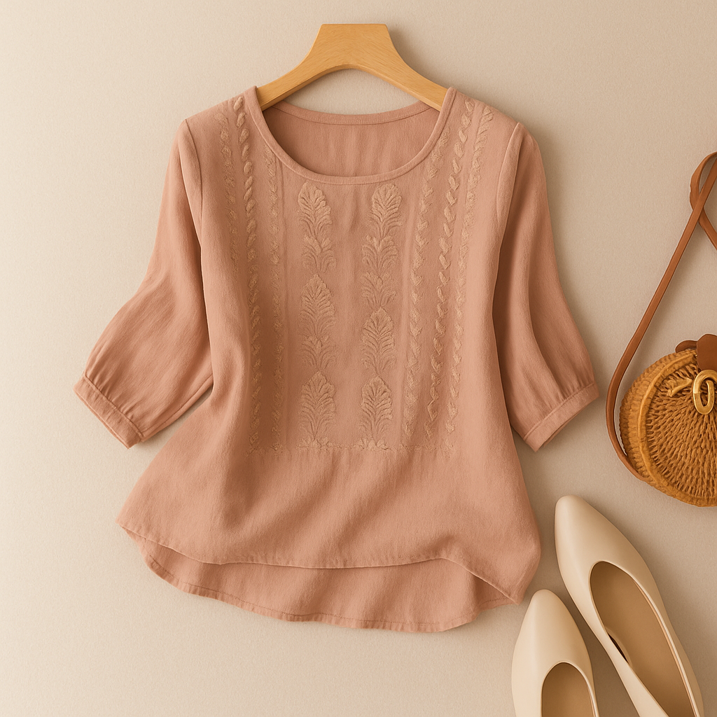 Blouse for Women | Relaxed Fit Embroidered