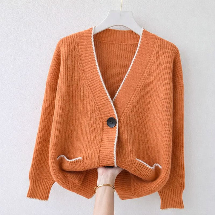 Cardigan for Women | V-Neck Front Button Loose Fit