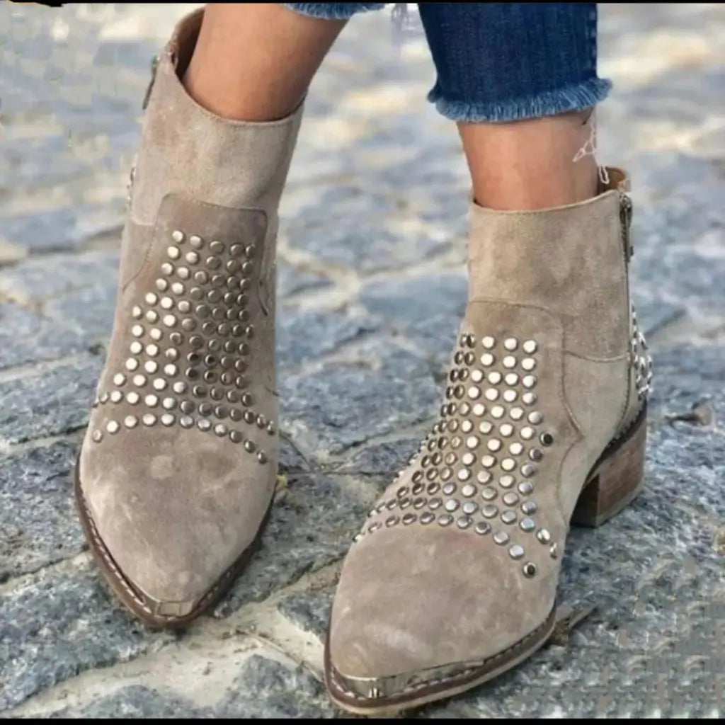 Boots For Women | Pointed Toe Stud Style