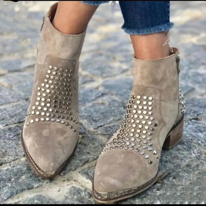 Boots For Women | Pointed Toe Stud Style