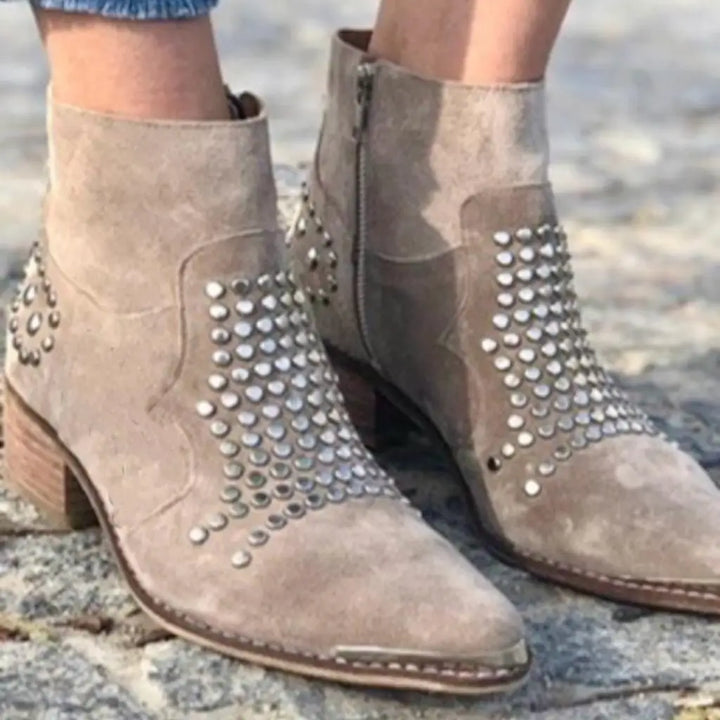 Boots For Women | Pointed Toe Stud Style