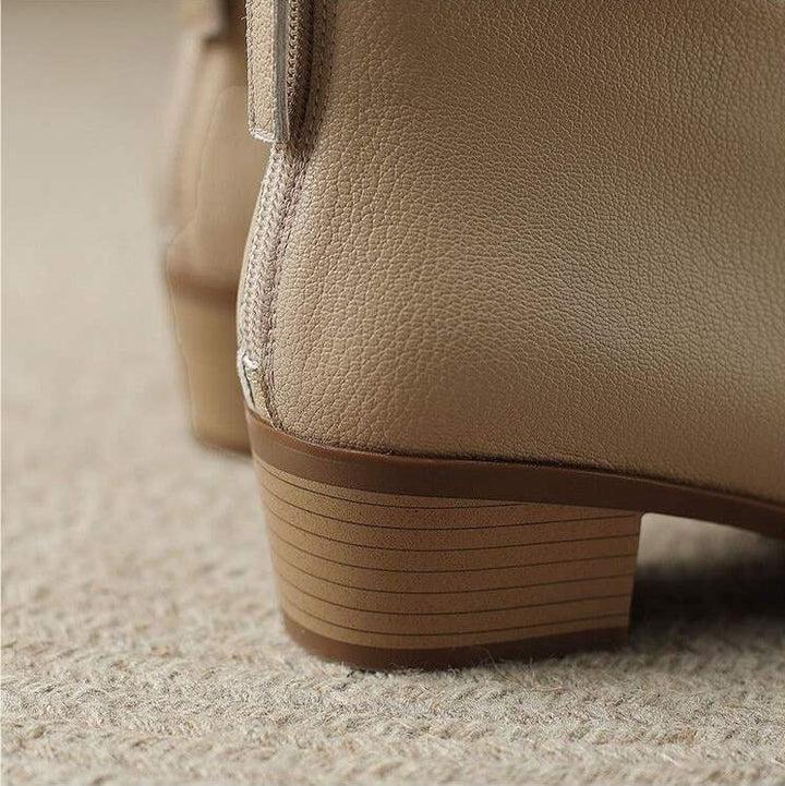 Boots For Women | Slip On Pointed Ankle Heel Design