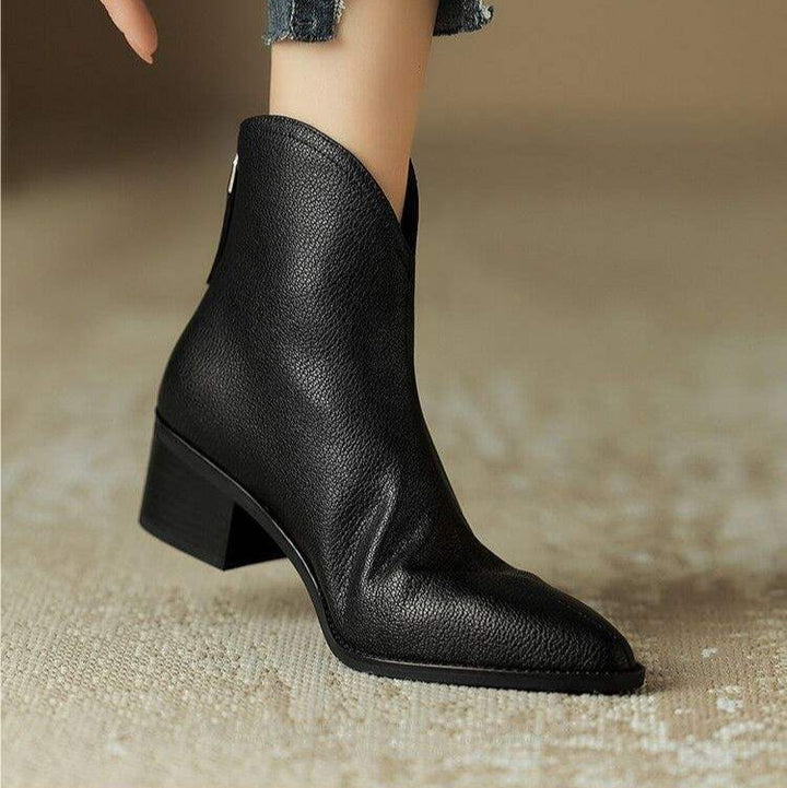 Boots For Women | Slip On Pointed Ankle Heel Design