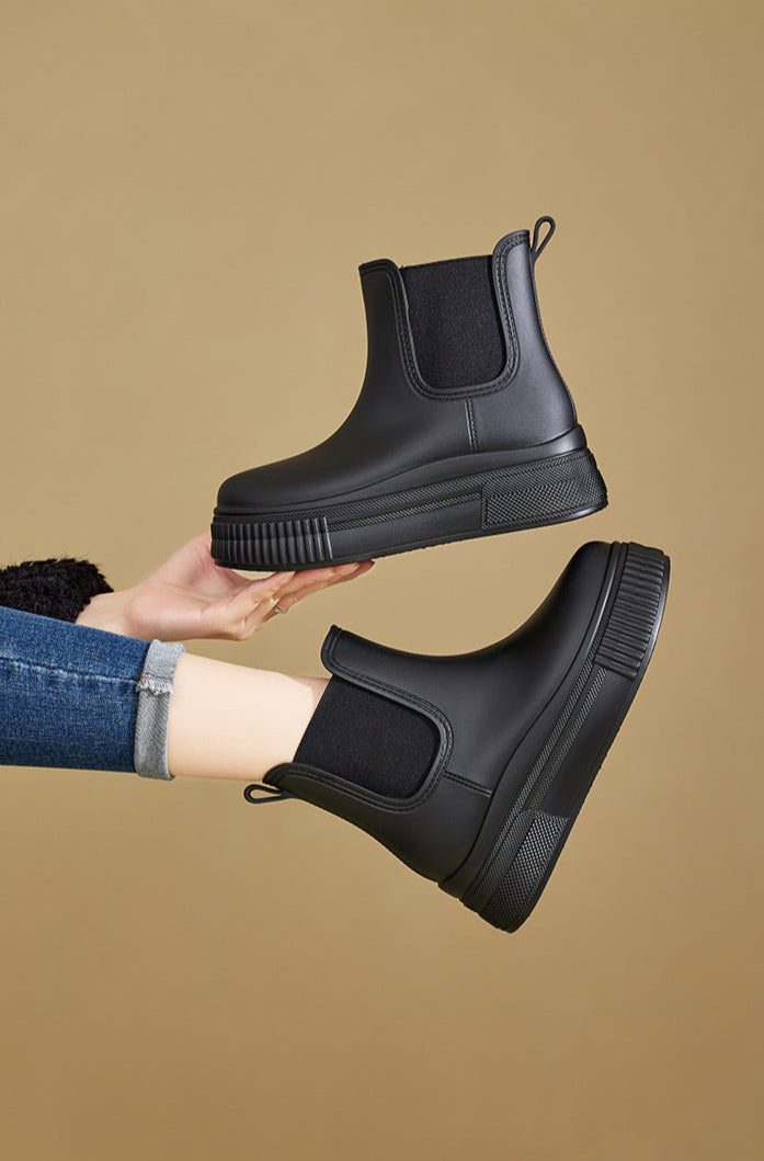 Boots For Women | Elastic Panel Ankle Platform Style