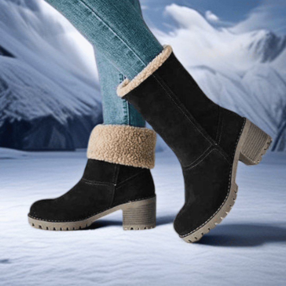 Boots for Women | Mid-calf Block Heel Lug Sole