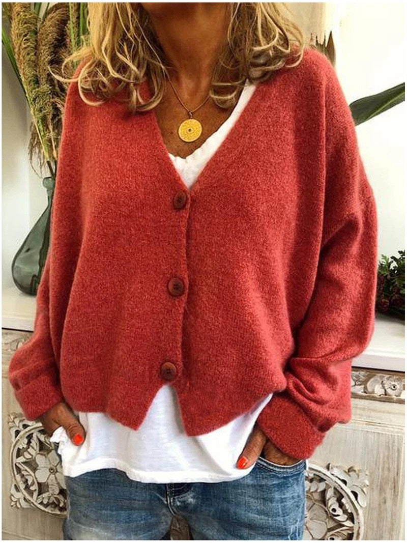Women's Cardigan | V-Neckline Relaxed Fit