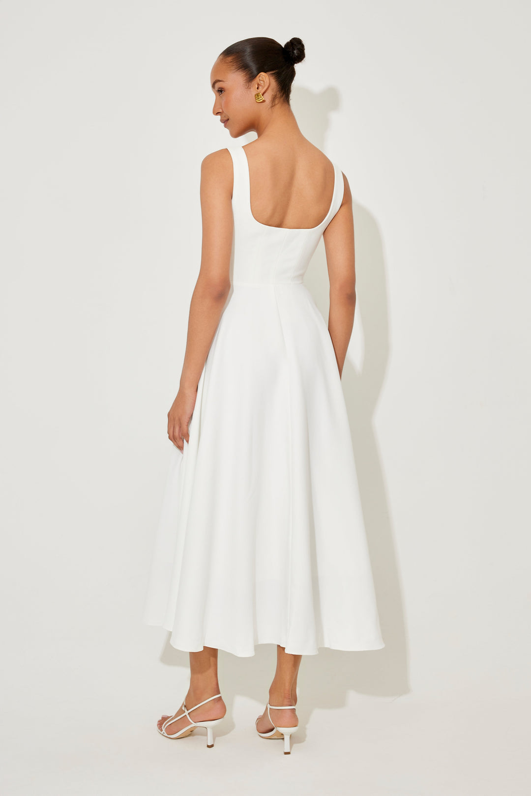 Women's Dress | Sleeveless Midi Square Neckline