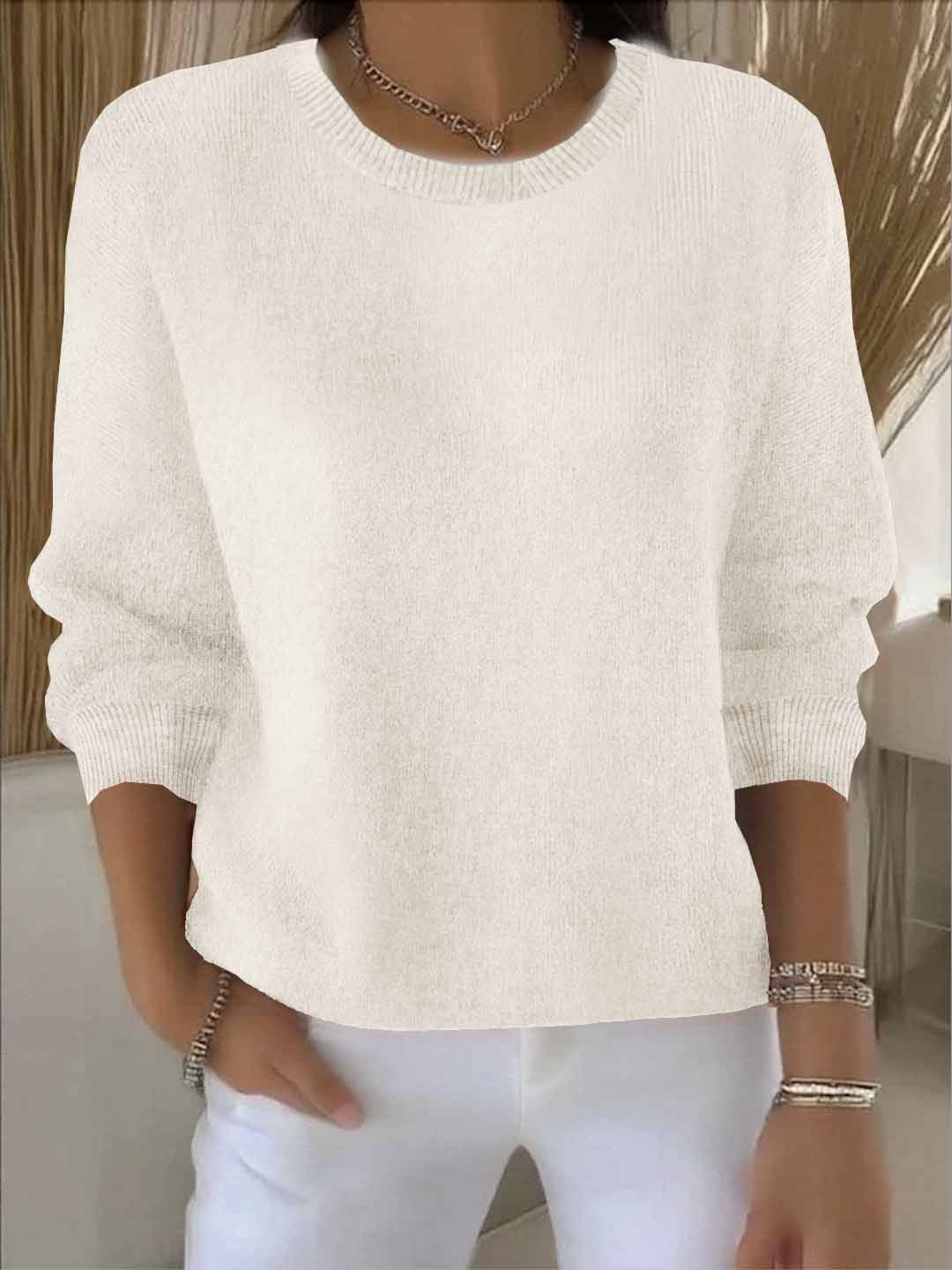 Women’s Sweater | Crewneck Long Sleeve Knit