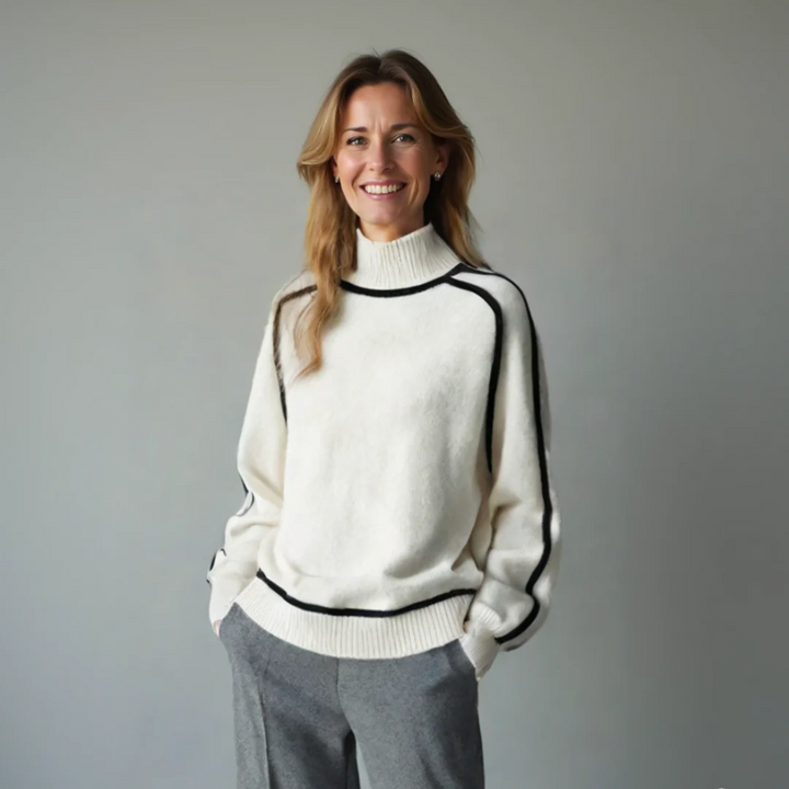 Women's Sweater | Turtleneck with Voluminous Sleeves